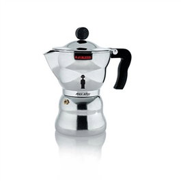 Alessi AAM33/6 Cafetière Moka 6 tasses en aluminium moulé, design Alessandro Mendini