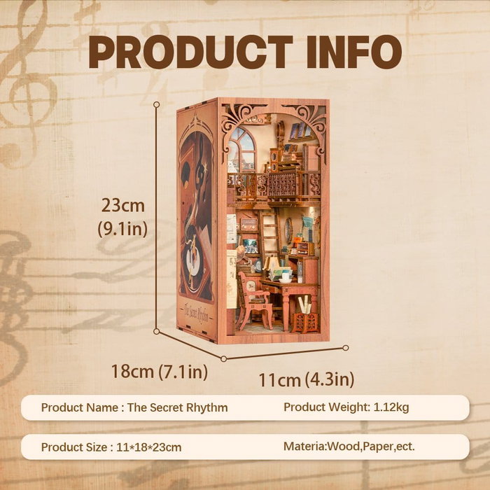 Maquette Book Nook The Secret Rhythm 23 x 11 cm