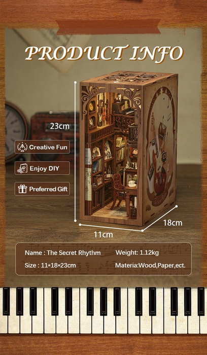 Maquette Book Nook The Secret Rhythm 23 x 11 cm