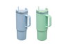 Kinvara Verre avec paille et anse 1,2 L Assortis Bleu Vert 14x30x10 cm (Set de 12)