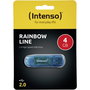 Intenso Clé USB 2.0 Rainbow 4 GB Bleu Transparent
