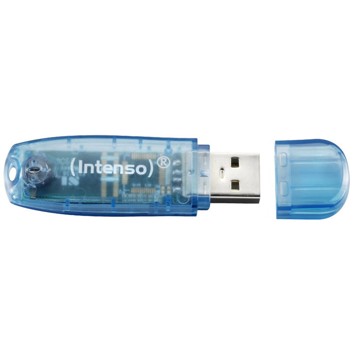 Intenso Clé USB 2.0 Rainbow 4 GB Bleu Transparent
