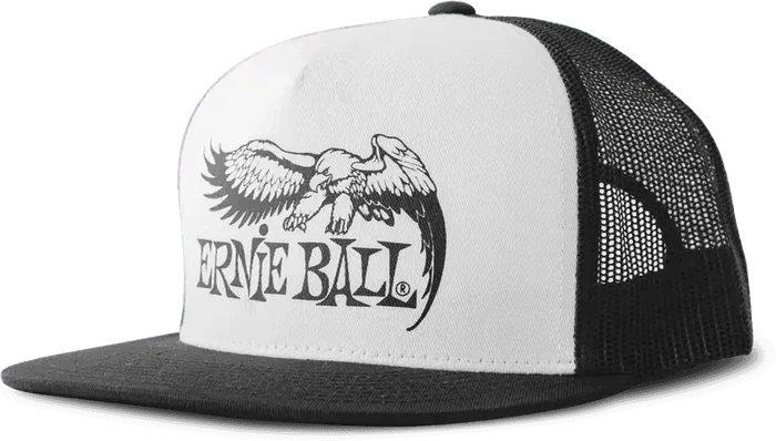 Ernieball Casquette Blanche - Logo Eagle Noir