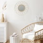Home Deco Factory Miroir en Rotin Rosette D.56 cm