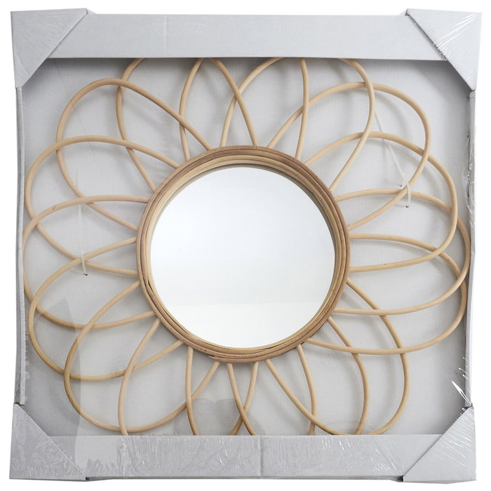 Home Deco Factory Miroir en Rotin Rosette D.56 cm