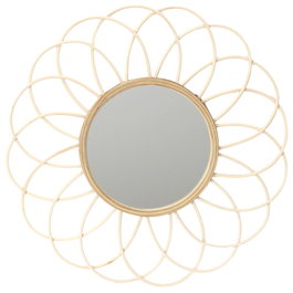 Home Deco Factory Miroir en Rotin Rosette D.56 cm