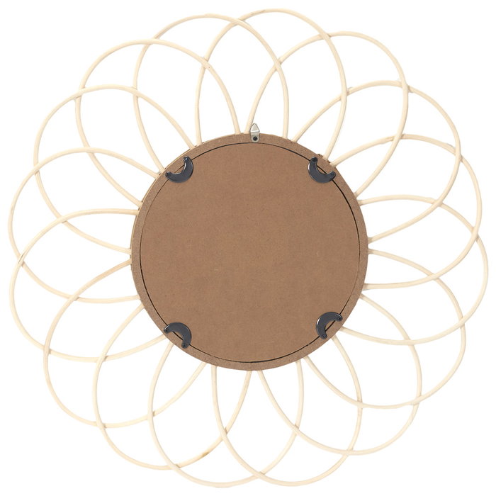 Home Deco Factory Miroir en Rotin Rosette D.56 cm
