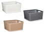 KIPIT Cesta multiuso rectangulaire grande assortiment 3 couleurs