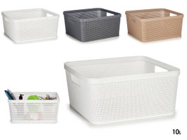 KIPIT Cesta multiuso rectangulaire grande assortiment 3 couleurs