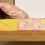 Jeu de draps Benetton Jaune Rose Standard Pomme 4 Pièces