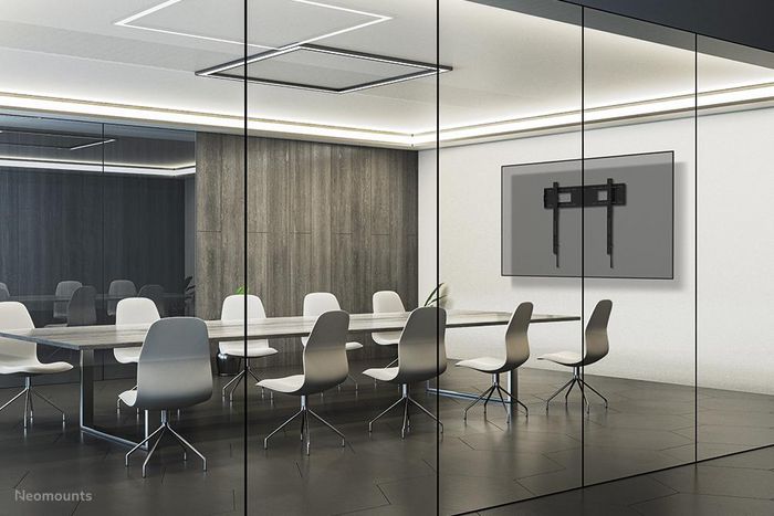 Neomounts WL30-750BL18 Support Mural Fixe LEVEL pour Écran jusqu'à 98", Capacité 125 kg, Compatible VESA 100x100-800x600, Noir