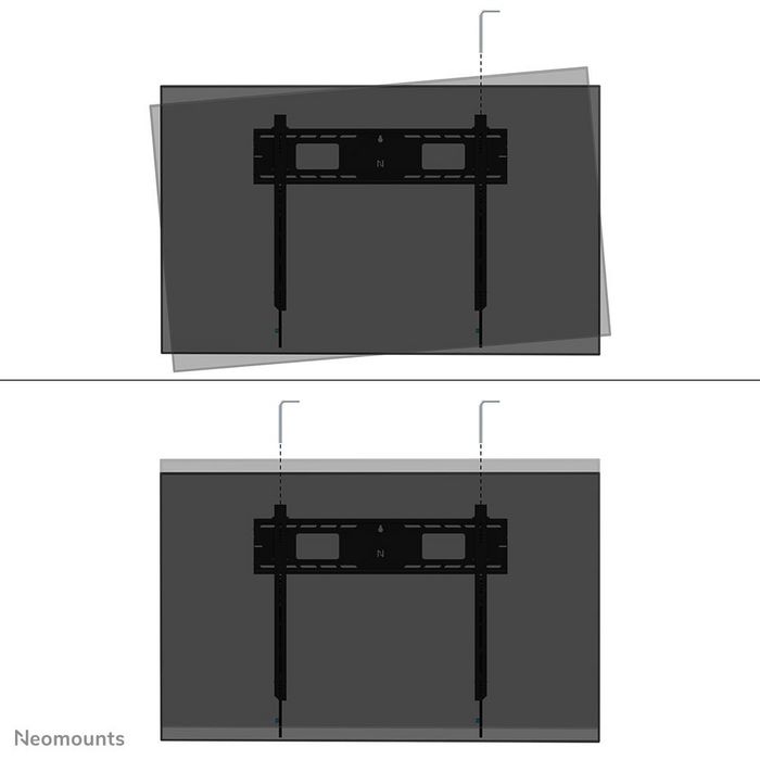 Neomounts WL30-750BL18 Support Mural Fixe LEVEL pour Écran jusqu'à 98", Capacité 125 kg, Compatible VESA 100x100-800x600, Noir
