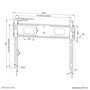 Neomounts WL30-750BL18 Support Mural Fixe LEVEL pour Écran jusqu'à 98", Capacité 125 kg, Compatible VESA 100x100-800x600, Noir