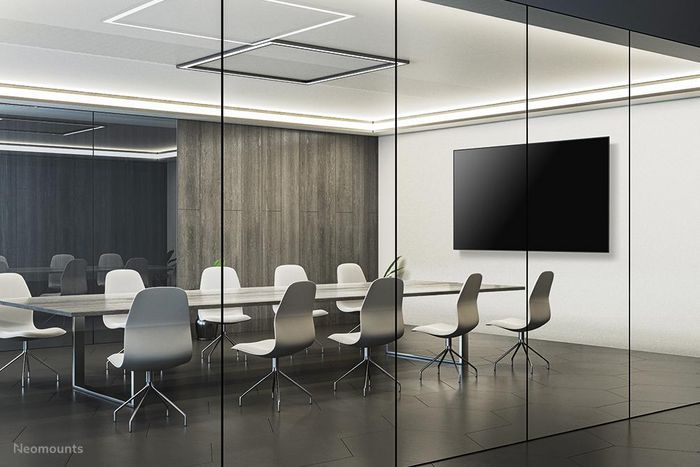 Neomounts WL30-750BL18 Support Mural Fixe LEVEL pour Écran jusqu'à 98", Capacité 125 kg, Compatible VESA 100x100-800x600, Noir