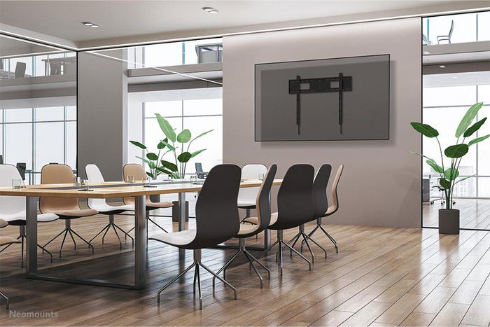 Neomounts WL30-750BL18 Support Mural Fixe LEVEL pour Écran jusqu'à 98", Capacité 125 kg, Compatible VESA 100x100-800x600, Noir