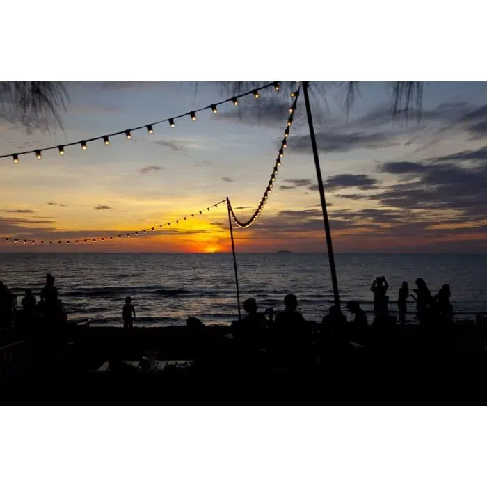 Lumisky Guirlande lumineuse LED Link Me Light - 10 ampoules - douille E27 - blanc chaud - 5m