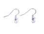 Innspiro Lot de 100 boucles d'oreilles métalliques crochet ouvert hippie argentées 20x18mm