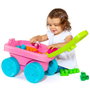 Molto - Wagon de blocs de construction rose avec 20 pièces - Jouet éducatif en plastique - Dès 1 an