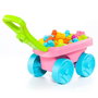 Molto - Wagon de blocs de construction rose avec 20 pièces - Jouet éducatif en plastique - Dès 1 an