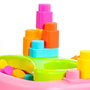 Molto - Wagon de blocs de construction rose avec 20 pièces - Jouet éducatif en plastique - Dès 1 an