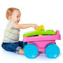Molto - Wagon de blocs de construction rose avec 20 pièces - Jouet éducatif en plastique - Dès 1 an