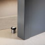 Inofix Butée de porte en métal et caoutchouc noir, avec joint torique, fixation par vis, dimensions 30 x 27 x 27 mm