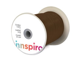 Innspiro Cordon en cuir naturel marron clair 3,0 mm, 50 m