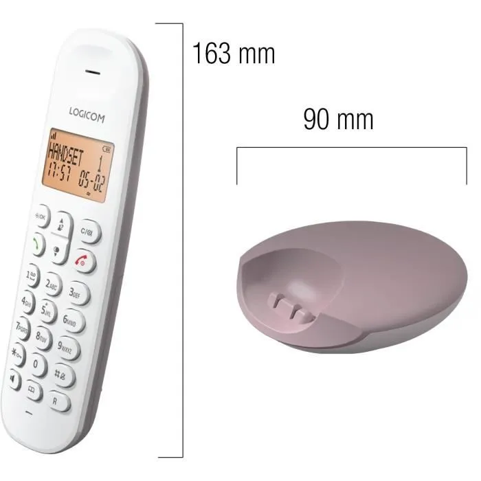 Logicom Téléphone fixe sans fil DECT ILOA 150 SOLO, Taupe, Sans répondeur Logicom Téléphone fixe sans fil DECT ILOA 150 SOLO, Taupe, Sans répondeur