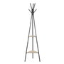 Vinthera Perchero con Pie Moa Acero y Madera 49,5x49,5x180 cm