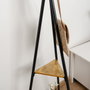 Vinthera Perchero con Pie Moa Acero y Madera 49,5x49,5x180 cm