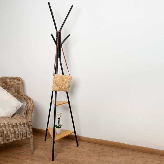 porte-manteaux Vinthera Moa Acier Noir 49,5 x 49,5 x 180 cm