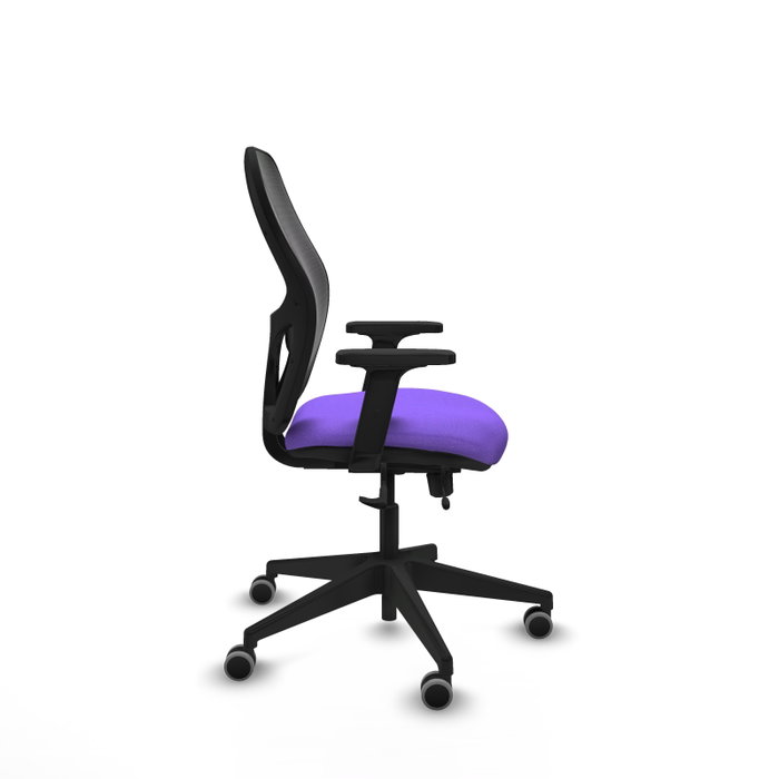 PIQUERAS Y CRESPO Chaise Alocén Synchrone Traslack Violet/Noir avec base pyramidale