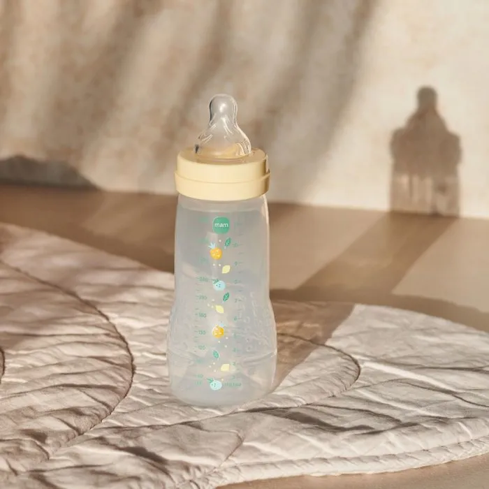 MAM Biberons Easy Active Lot de 2 - Tétine Débit X - Pour bébé +6 mois - 330 ml - Couleurs Berry & Pearl