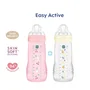 MAM Biberons Easy Active Lot de 2 - Tétine Débit X - Pour bébé +6 mois - 330 ml - Couleurs Berry & Pearl