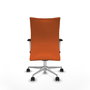 Piqueras Y Crespo Silla Albacete confidente Naranja avec mécanisme Sincro et base aluminium