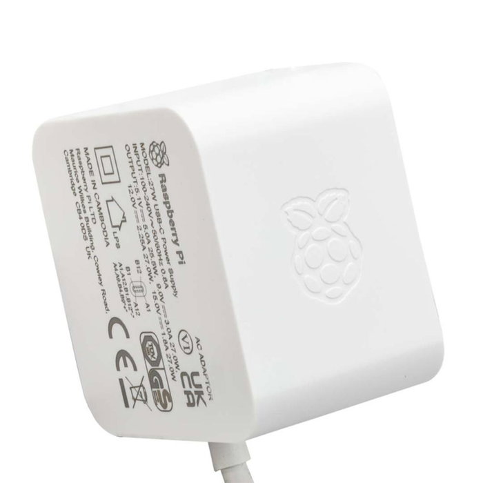 Raspberry Pi Alimentation USB-C 27W Officielle pour Raspberry Pi 5 5.1V 5A Raspberry Pi Alimentation USB-C 27W Officielle pour Raspberry Pi 5 5.1V 5A