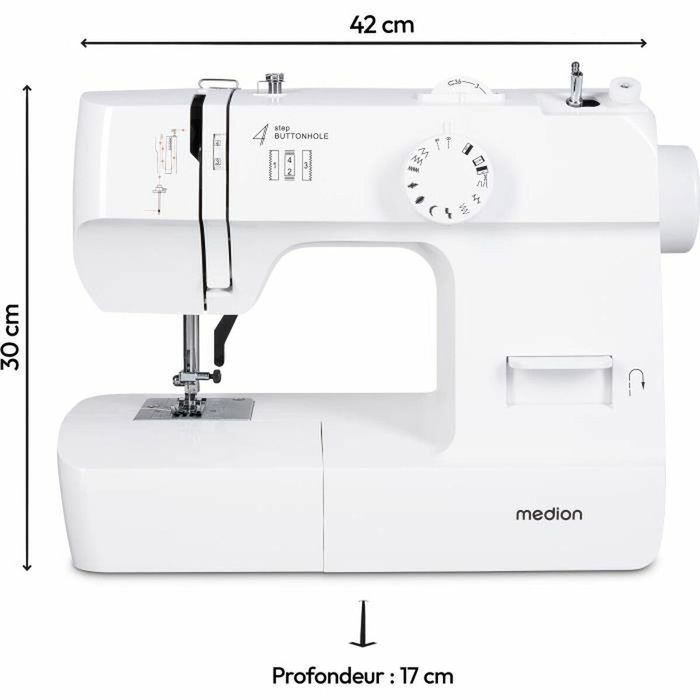 Medion SM 70 - Machine à coudre 12 points - Blanc Medion SM 70 - Machine à coudre 12 points - Blanc