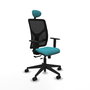 Piqueras Y Crespo Motilla - Chaise de bureau Sincro/Traslack Turquoise et Noir