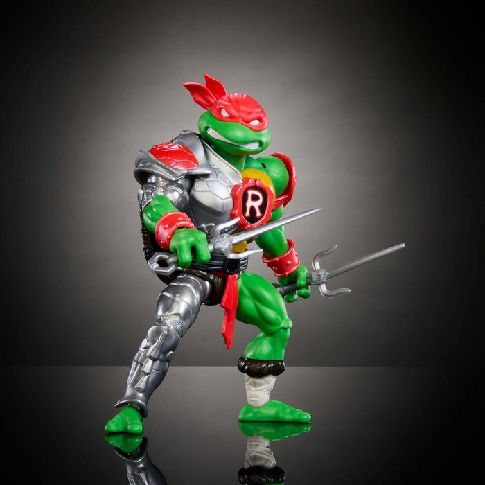 MATTEL - Figura Origins Raphael Turtles of Grayskull Masters of the Universe - Figurine articulée de 14cm avec accessoires et minicomic