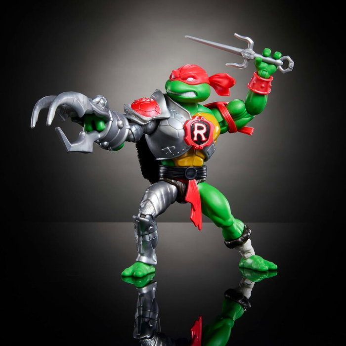 MATTEL - Figura Origins Raphael Turtles of Grayskull Masters of the Universe - Figurine articulée de 14cm avec accessoires et minicomic