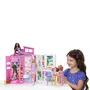 Barbie Maison de vacances HRJ77 - Coffret pliable avec poupée Barbie, 4 zones (cuisine, salle de bains, chambre, cinéma) et 11 accessoires - Jouet pour enfants dès 3 ans
