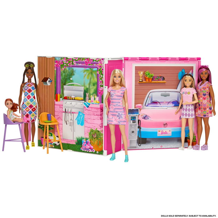 Barbie - Maison de poupée avec appartement 65ème anniversaire - 360°, 2 étages, 4 zones de jeu, inclut poupée et chiot - HRJ77 Barbie - Maison de poupée avec appartement 65ème anniversaire - 360°, 2 étages, 4 zones de jeu, inclut poupée et chiot - HRJ77