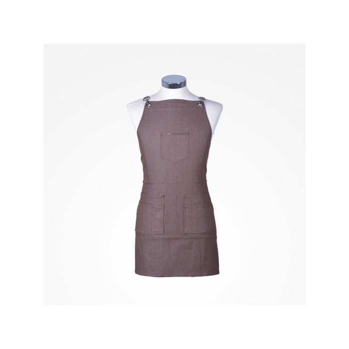 Bifull Tablier Nika Marron - Tablier en polyester, longueur réglable de 65 à 76 cm Bifull Tablier Nika Marron - Tablier en polyester, longueur réglable de 65 à 76 cm