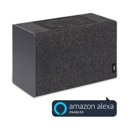 TIBO Kameleon Touch Enceinte Portable Multiroom Wi-Fi Bluetooth avec Alexa, 30W, Panneaux Interchangeables Blanc/Gris/Nogal