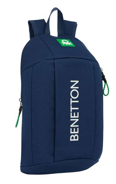 Benetton Mini Sac à Dos à Fermeture Éclair Vertical 22x39x10 cm, Vert Benetton Mini Sac à Dos à Fermeture Éclair Vertical 22x39x10 cm, Vert