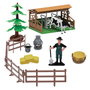 TACHAN - Set de Ferme 19 Pièces avec Tractor, Animaux et Figures T01043 - Jouet à Friction avec Lumières et Sons - à Partir de 3 ans