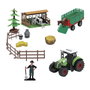 TACHAN - Set de Ferme 19 Pièces avec Tractor, Animaux et Figures T01043 - Jouet à Friction avec Lumières et Sons - à Partir de 3 ans