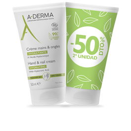 A-Derma Crème Hydratante Mains et Ongles Essentielle Biologique - Pack 2 x 50 ml - Apaisante et Réparatrice