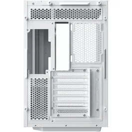 Xigmatek CUBI II Arctic Boîtier Cube PC sans alimentation - Format E-ATX, Blanc - Avec 7 ventilateurs 120mm A-RGB, ports USB 3.0 Type-C, 3 panneaux en verre trempé