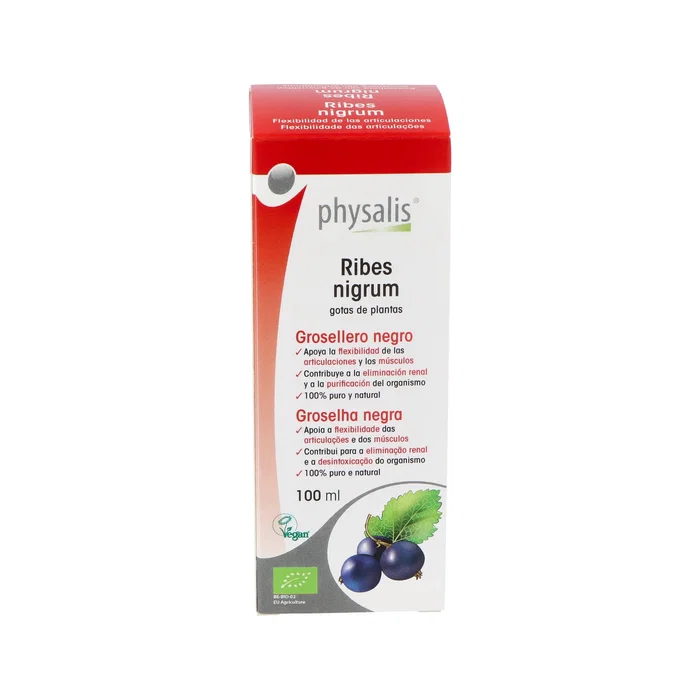 PHYSALIS Extrait de Cassis Noir (Ribes nigrum) 100 ml - Complément Alimentaire Bio PHYSALIS Extrait de Cassis Noir (Ribes nigrum) 100 ml - Complément Alimentaire Bio